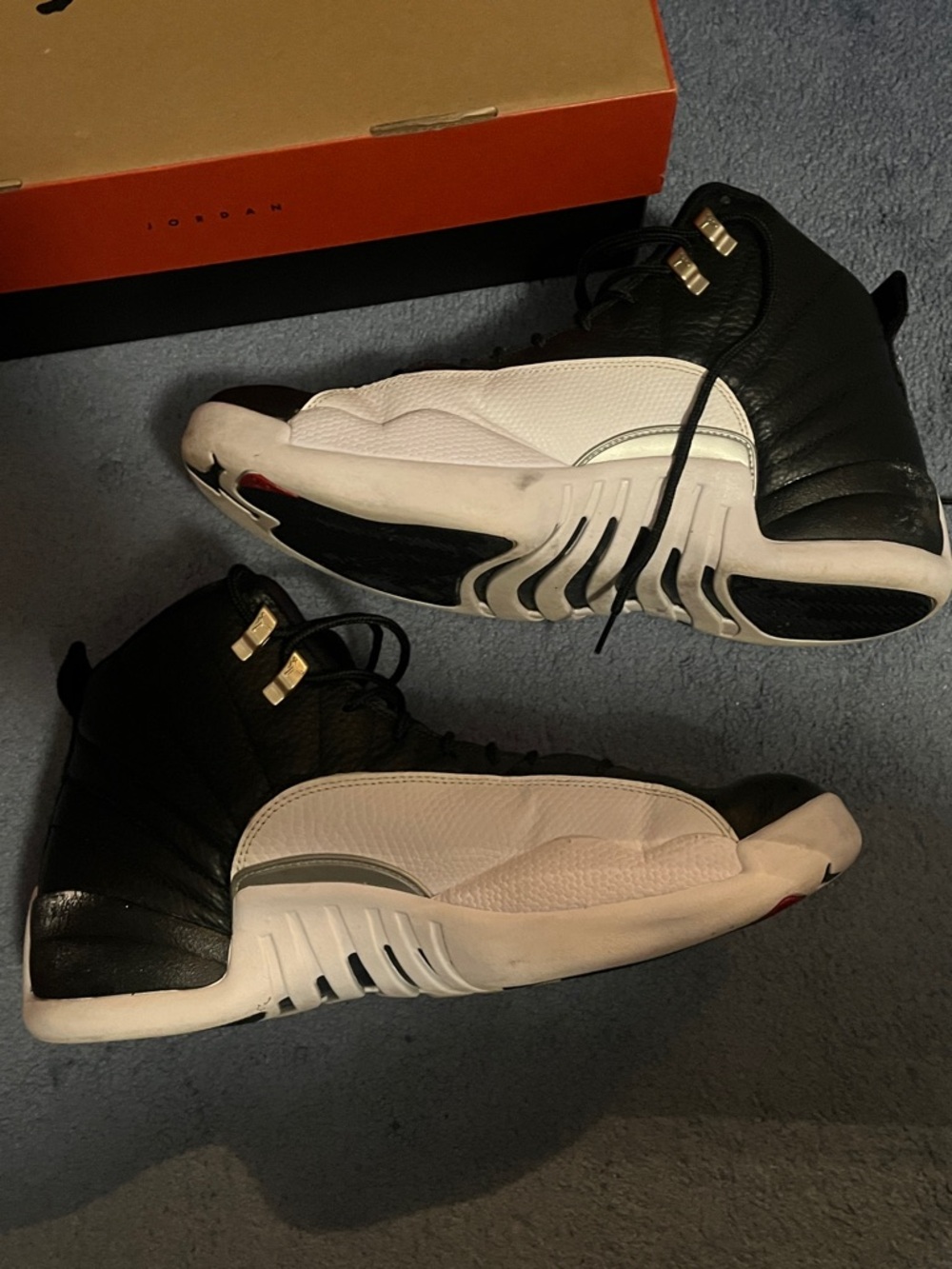 Jordan XII Playoff Sneakers - Black & White